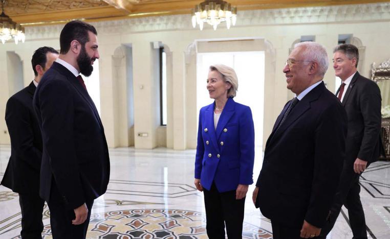 The meeting marks the first visit by top EU officials to Syria since the ouster of Bashar al-Assad in December 2024