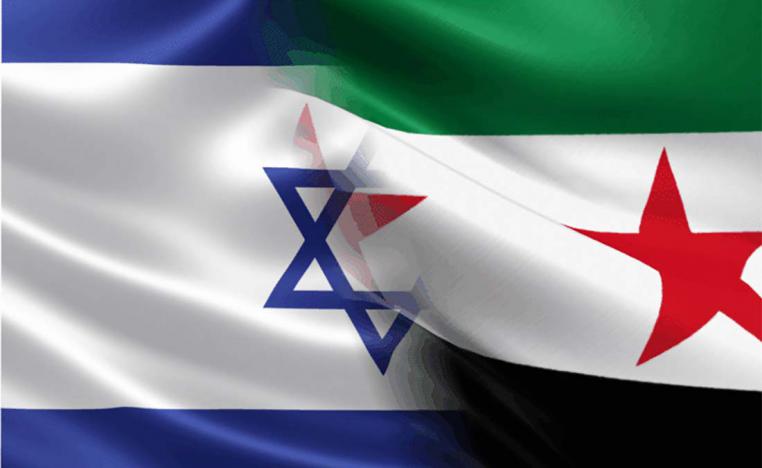 Israeli and Syrian flags