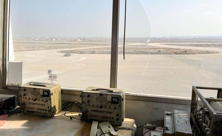 Mezzeh military airport in Damascus