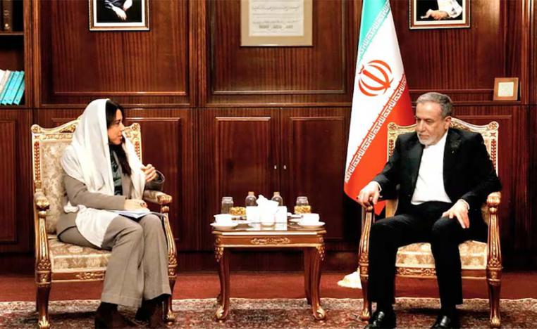 Nusseibah received by Iran's Foreign Minister in Tehran