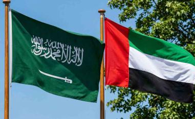UAE and Saudi flags
