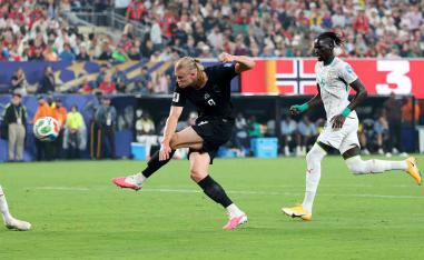 Haaland has scored four goals in two World Cup matches