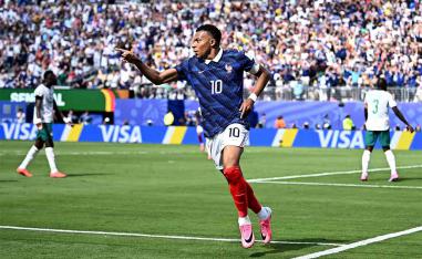 It was captain Mbappe who broke the deadlock