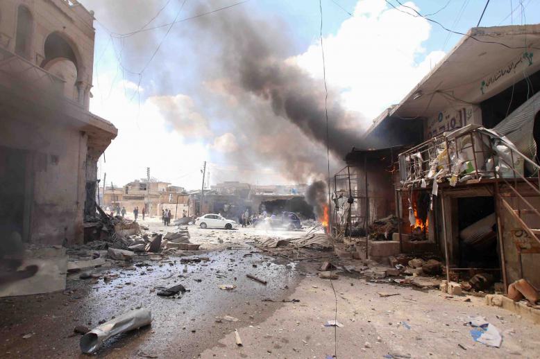 Russian and Syrian regime aircraft have ramped up strikes on Idlib since late April, killing more than 600 civilians