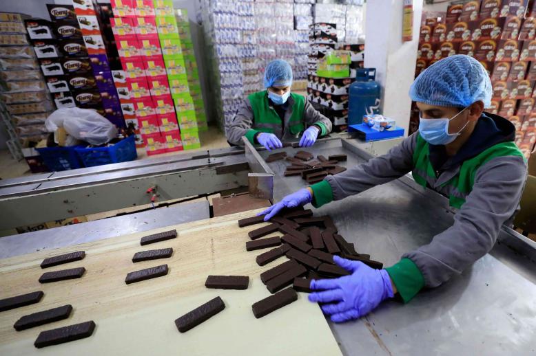 The factory relies on chocolate from as far as Argentina, sugar from African countries and dried eggs from the Netherlands