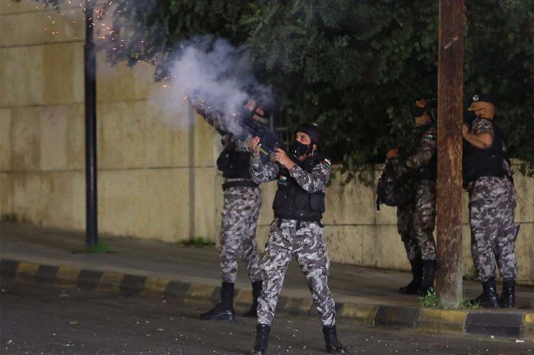 Dispersing protests with tear gas