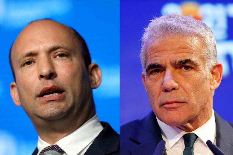 Lapid (R) says his government will work for all Israel's citizens