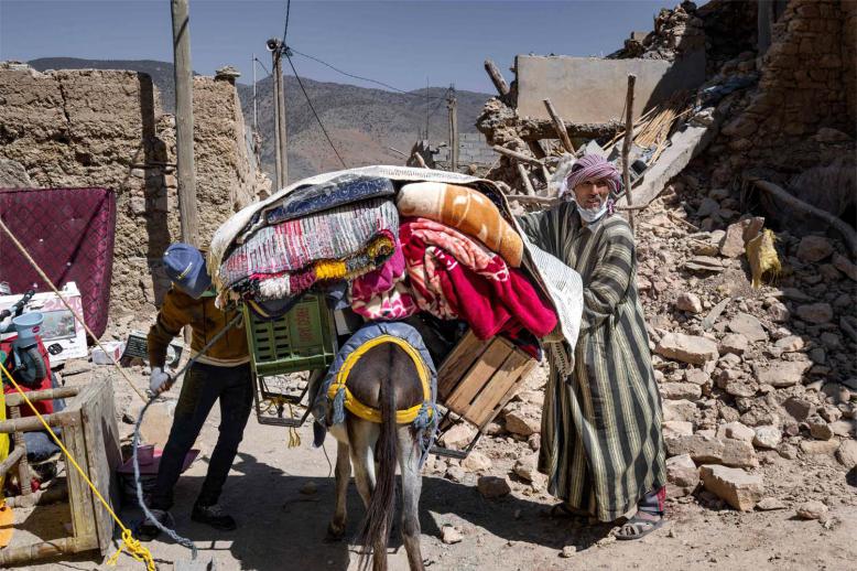 Packing to head to remote villages