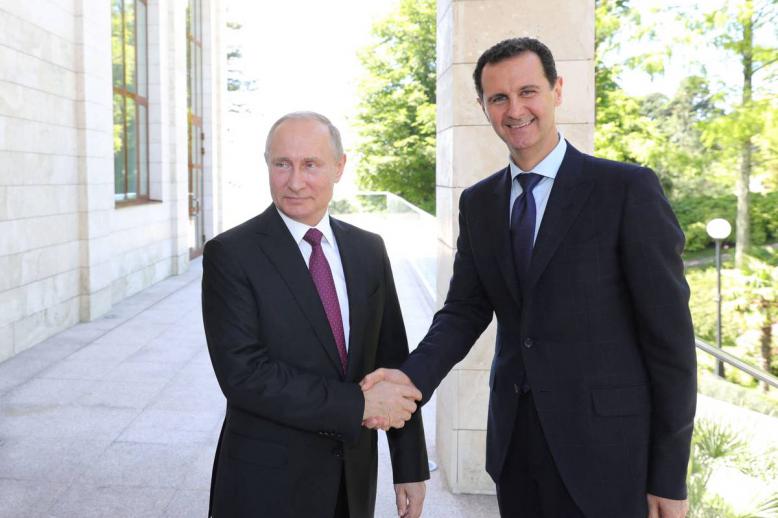 الرئيس الروسي فلاديمير بوتين يستقبل الرئيس السوري بشار الأسد