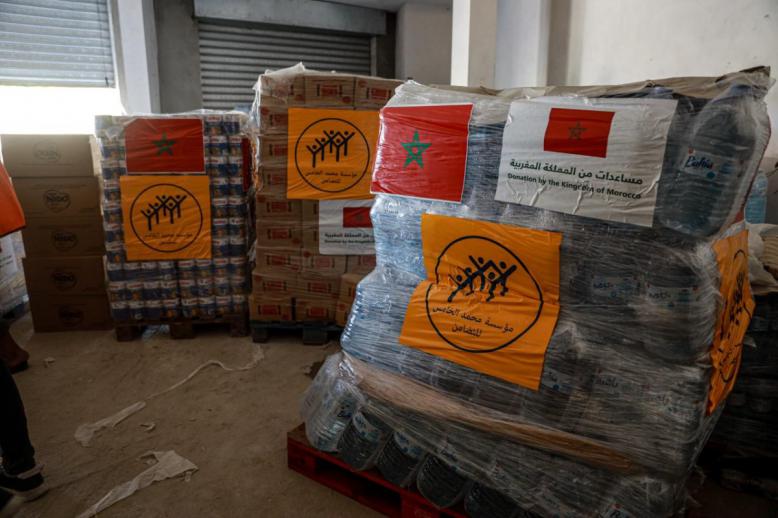 مساعدات مغربية لغزة