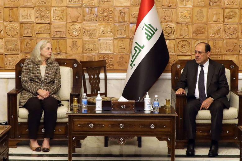 نوري المالكي يستقبل السفيرة الأميركية في بغداد