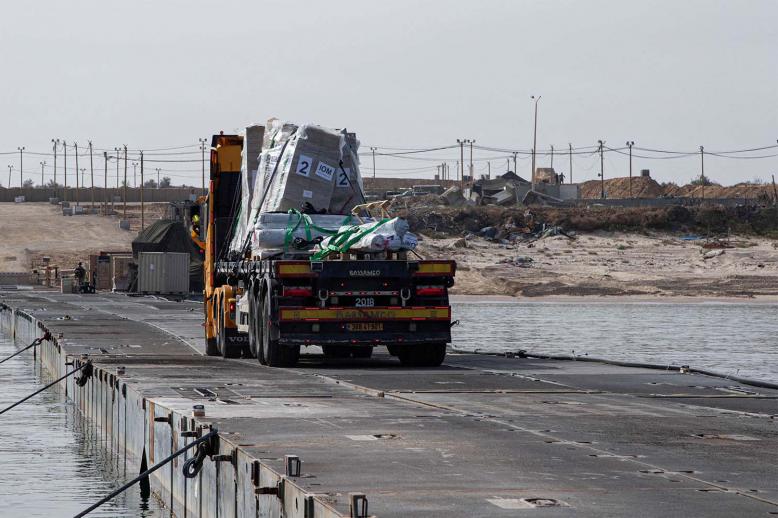 The floating US military pier off Gaza had just resumed bringing humanitarian aid into the enclave after being suspended over the weekend