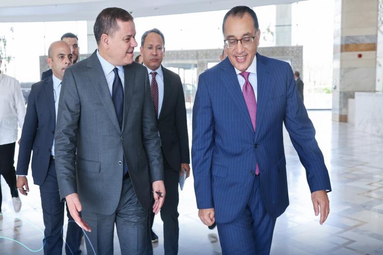 الدبيبة ومدبولي يناقشان تشكيل مجلس رجال الأعمال المصريين الليبيين 