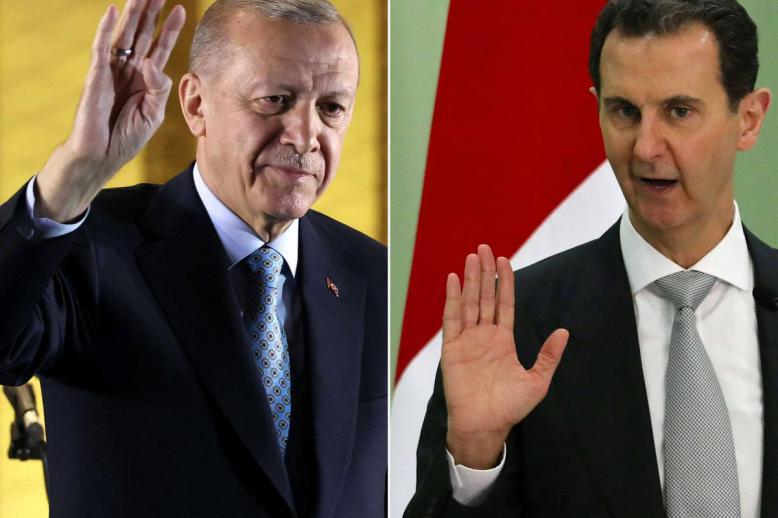 الرئيس السوري بشار الأسد والرئيس التركي رجب طيب أردوغان