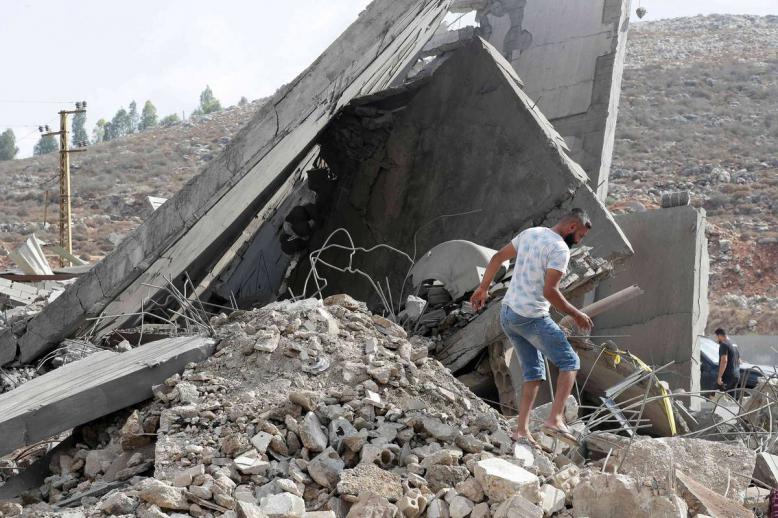 آثار قصف إسرائيلي في النبطية جنوب لبنان