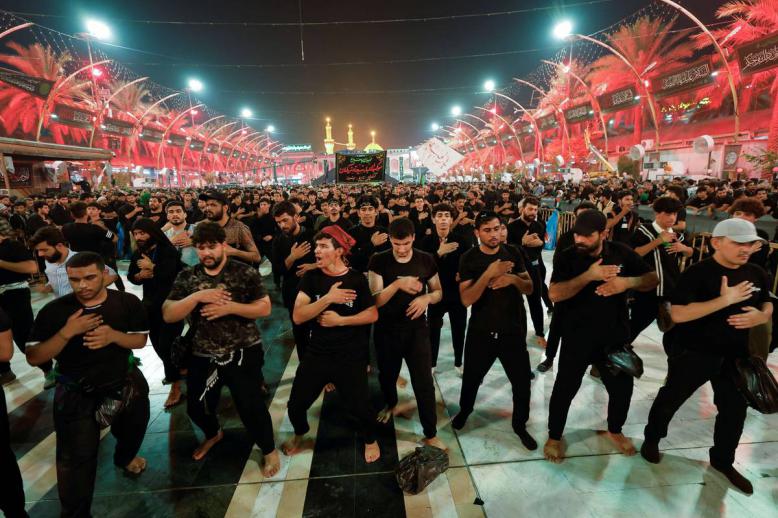 مواكب شيعية احتفالا بذكرى أربعينية الحسين