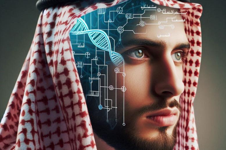 صورة لعربي مع جينات