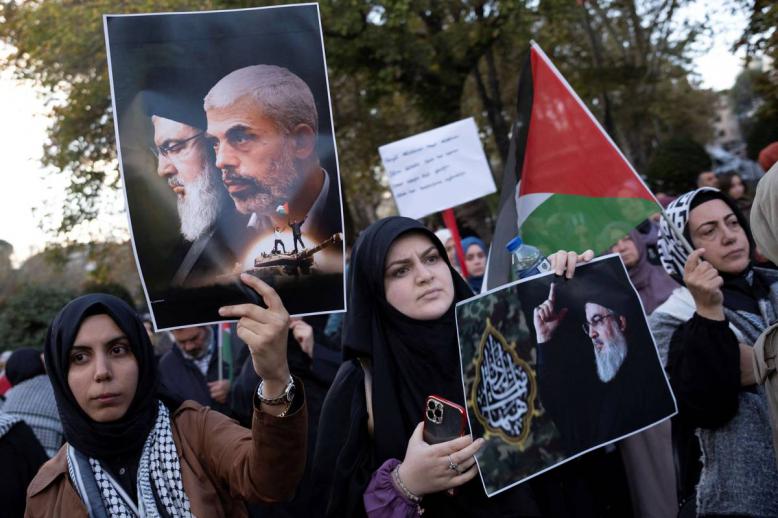 تظاهرة في إسطنبول تأبينا ليحيى السنوار وحسن نصرالله