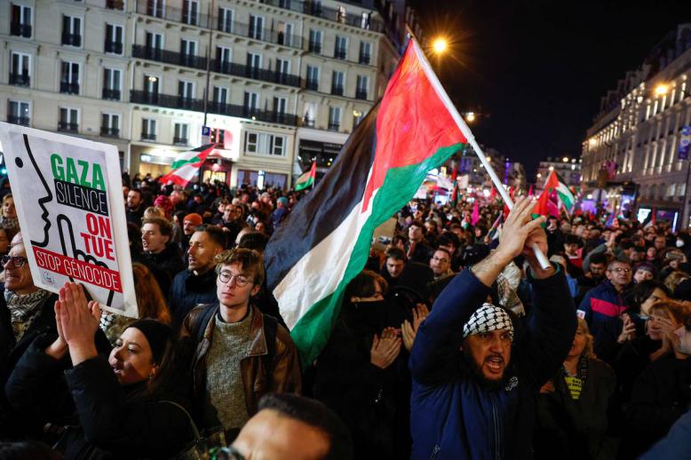 تظاهرة داعمة للفلسطينيين في باريس