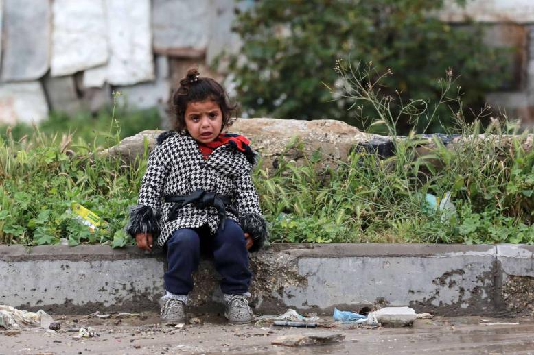 طفلة في بيت لاهيا في غزة