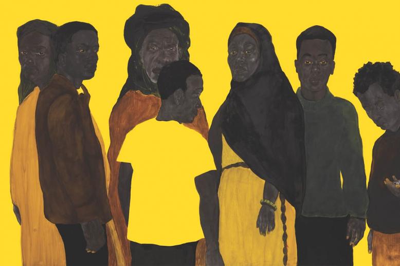 “Who I am, Who we are”, mixed media on rubber, 160 x 270 cm