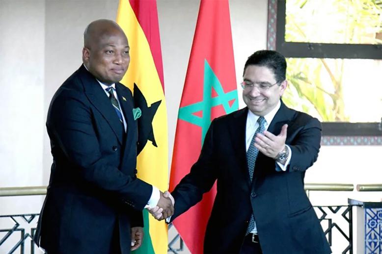Ablakwa shaking hands with Bourita