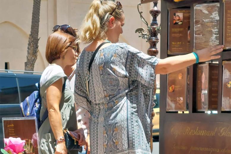 Foreign tourists in Marrakech