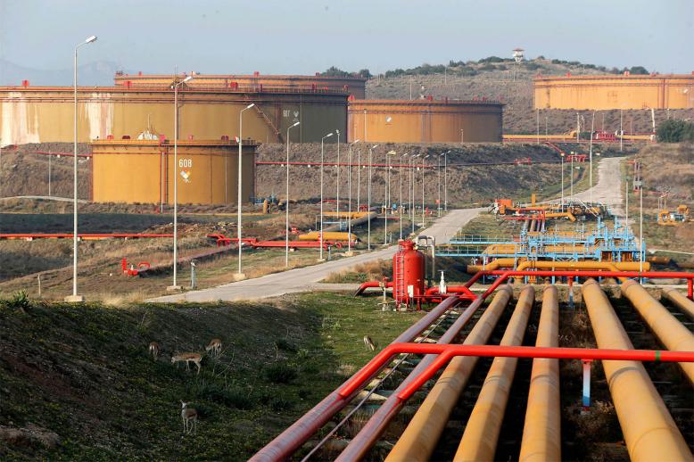 Oil tanks at Turkeys Mediterranean port of Ceyhan