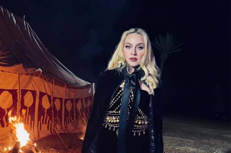 Madonna donned an exquisite selham at Agafay desert for New Year's Eve