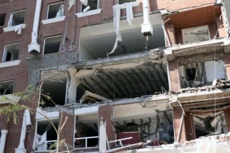 The aftermath of the explosion in Bandar Abbas