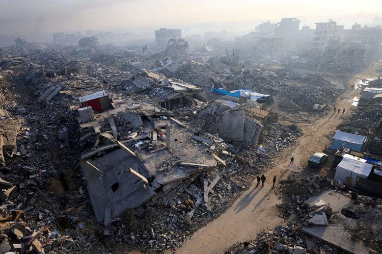 Gaza city turned into ruins by Israel