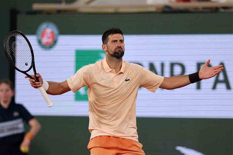 The Serb went past Roger Federer for the most Grand Slam men's singles appearances