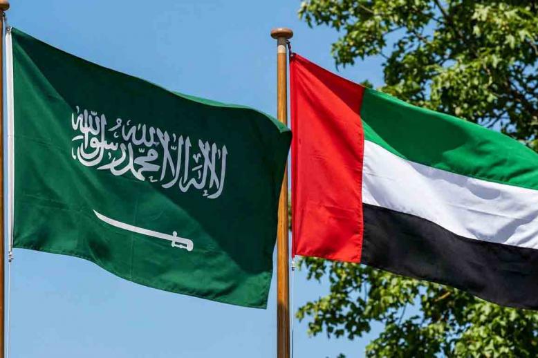 UAE and Saudi flags