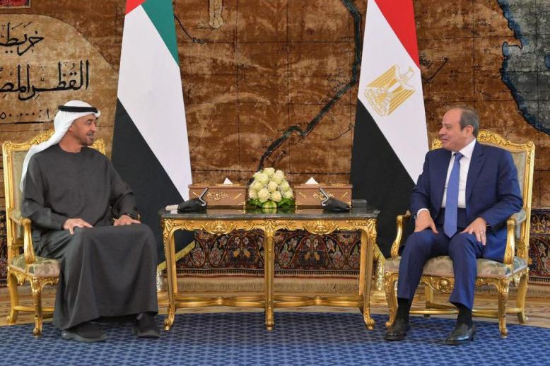 محمد بن زايد والسيسي 