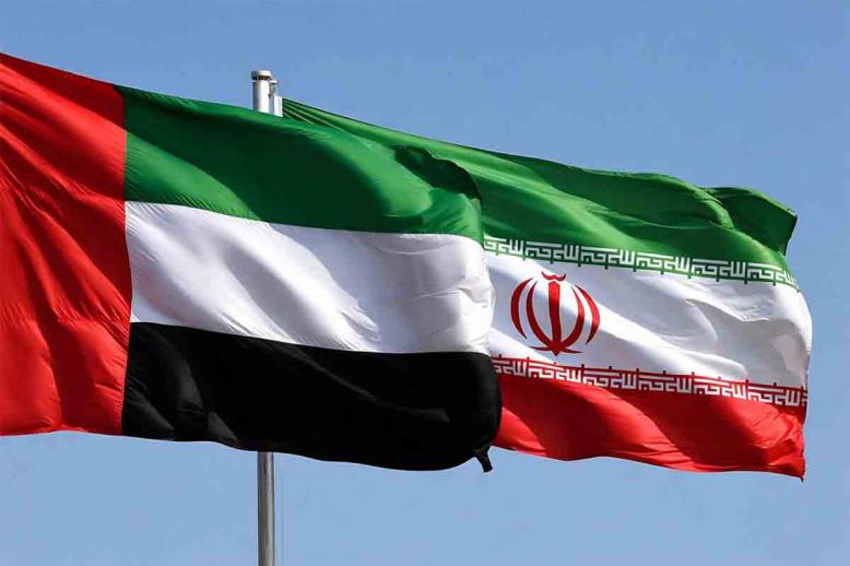 UAE and Iran flags