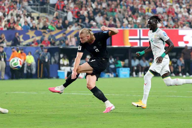 Haaland has scored four goals in two World Cup matches