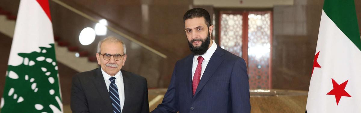 احمد الشرع ونواف سلام