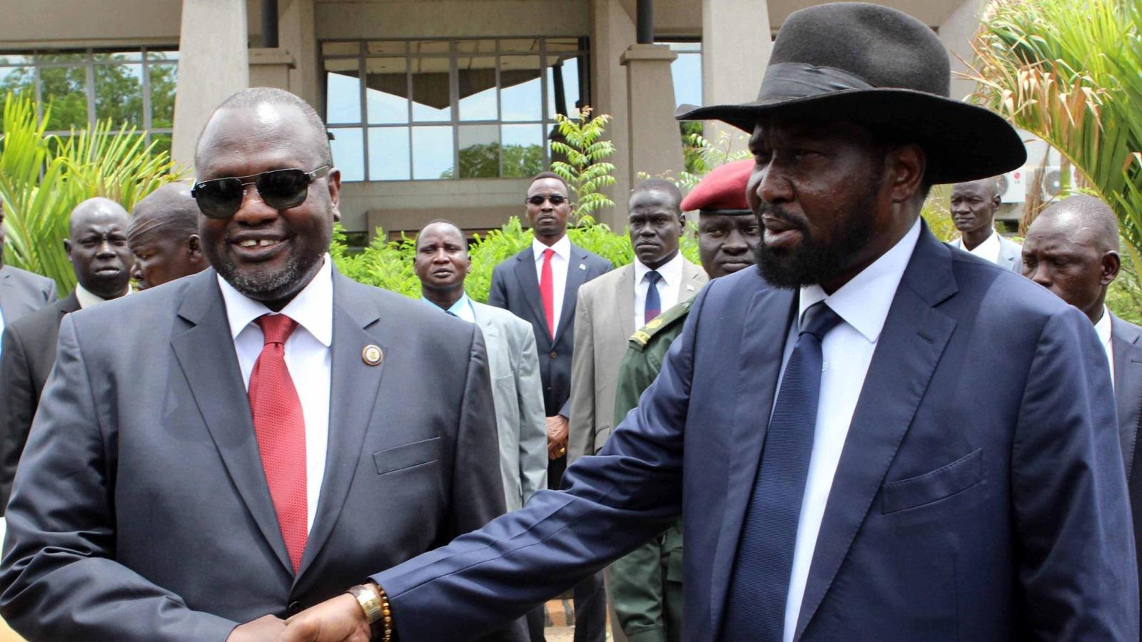 رئيس جنوب السودان سيلفاكير وزعيم المتمردين رياك مشار