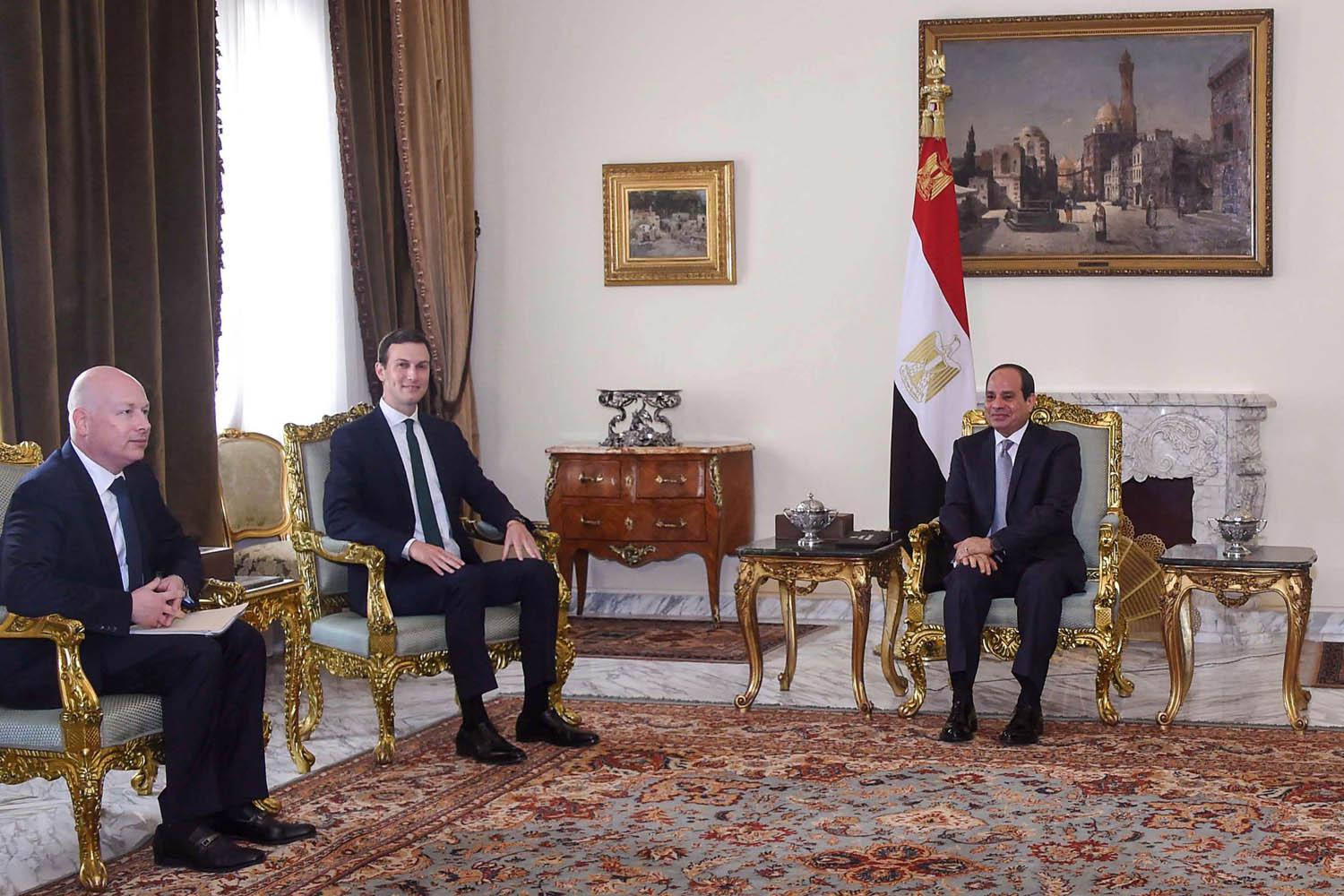جاريد كوشنر مبعوث الرئيس الأميركي يلتقي الرئيس المصري عبدالفتاح السيسي