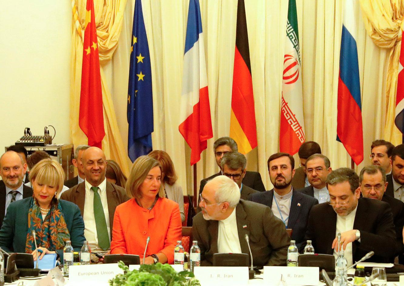 جانب من اجتماع وزراء خارجية الدول الموقعة على الاتفاق النووي للعام 2015