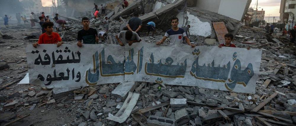 الفلسطينيون ينعون بيتا للثقافة والفنون في غزة