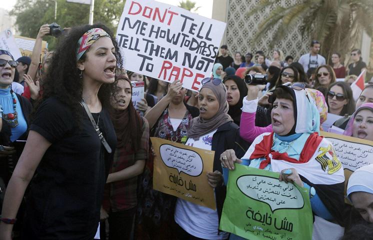 تظاهرة ضد التحرش في القاهرة