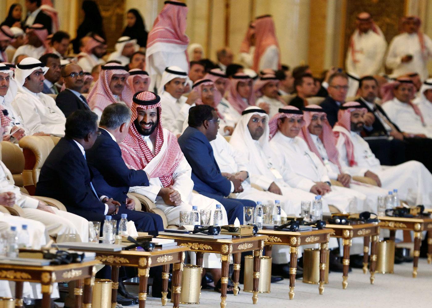 Saudi Crown Prince Mohammed bin Salman and Jordan's King Abdullah II ibn Al Hussein attend the investment conference in Riyadh, Saudi Arabia .