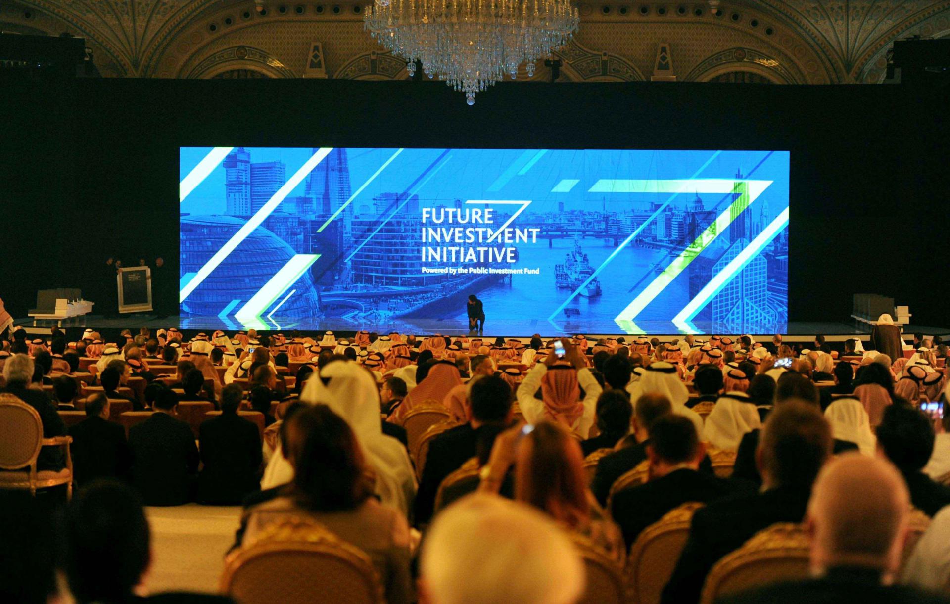 People attend the Future Investment Initiative (FII) conference in Riyadh last year