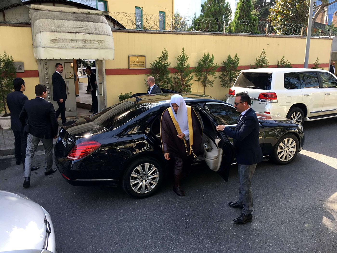 Saudi public prosecutor Saud Al-Mojeb arrives at Saudi Arabia's consulate in Istanbul