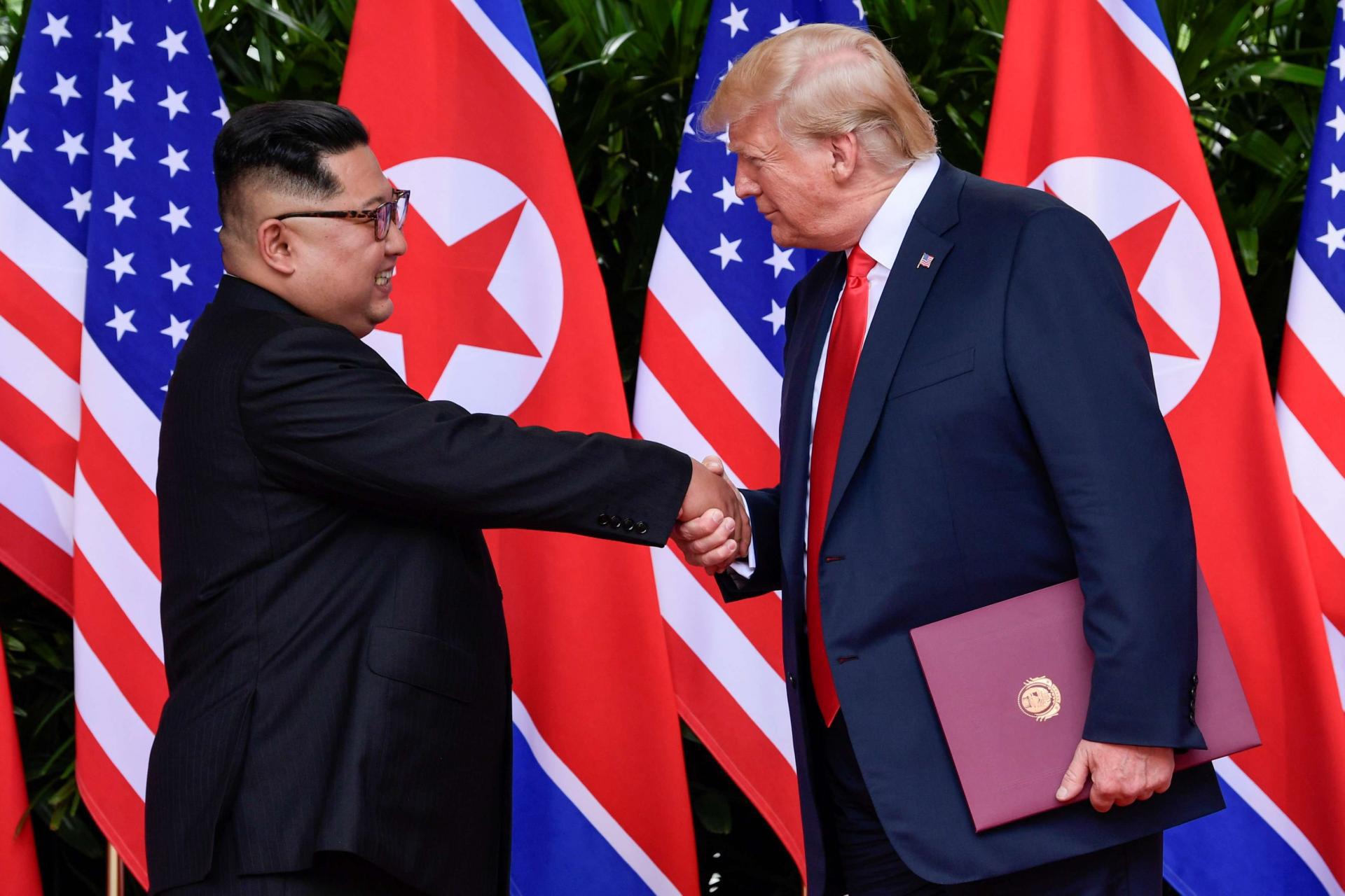 الرئيسان الّأميركي والكوري الشمالي