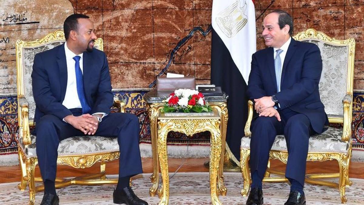  الرئيس المصري عبدالفتاح السيسي ورئيس الوزراء الاثيوبي أبي أحمد