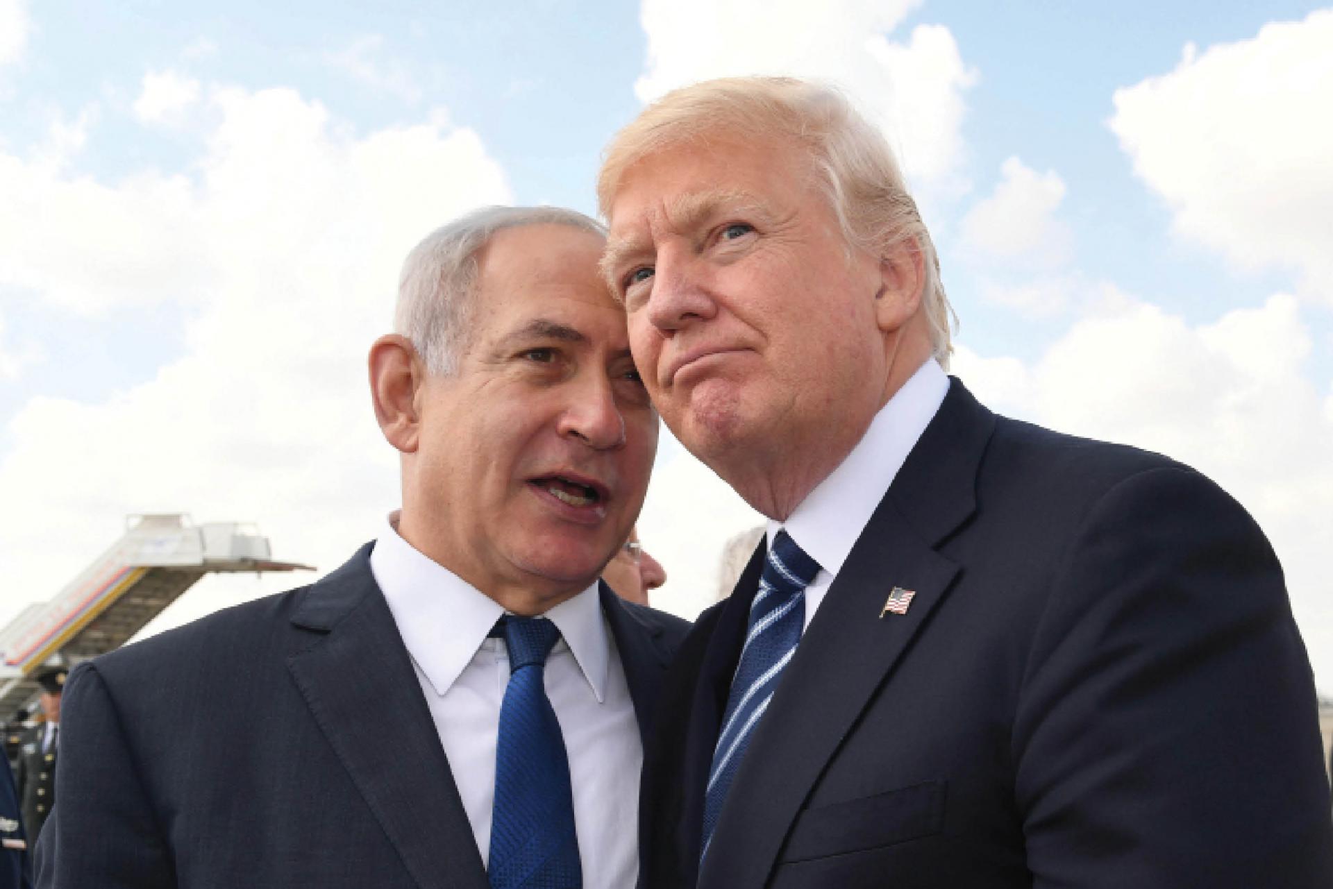 الرئيس الاميركي دونالد ترامب ورئيس الوزراء الإسرائيلي بنيامين نتنياهو