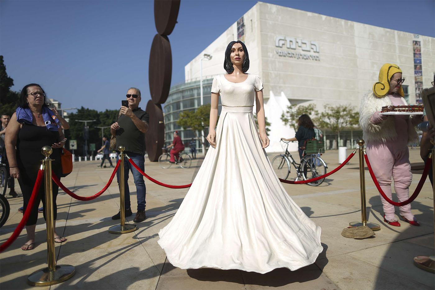 Israeli artist Itay Zalait set up his depiction of Miri Regev as a protest of her pushing for legislation mandating ???loyalty??? in cultural works
