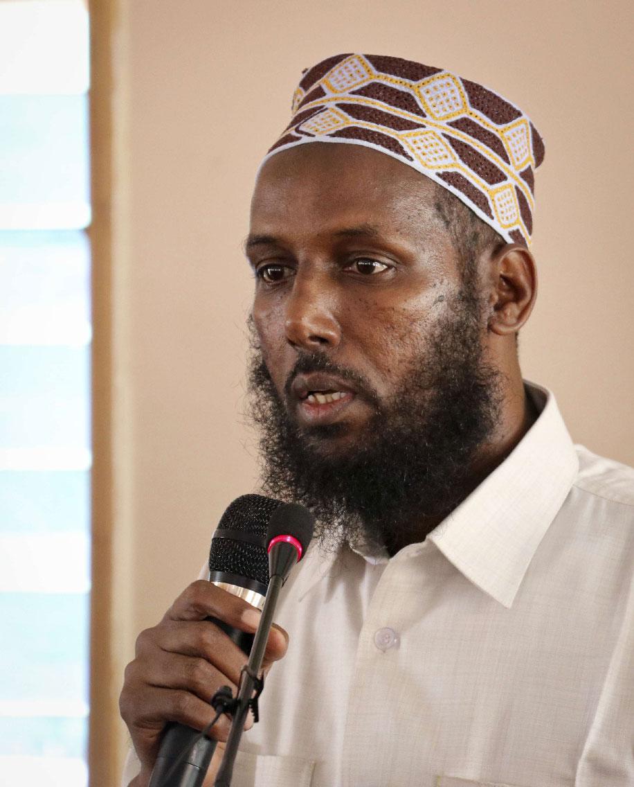 Mukhtar Robow, who was once deputy leader of Africa's deadliest Islamic extremist group the al-Qaida-linked al-Shabab, speaks at a press conference about his candidacy for a regional presidency, in Baidoa, Somalia.